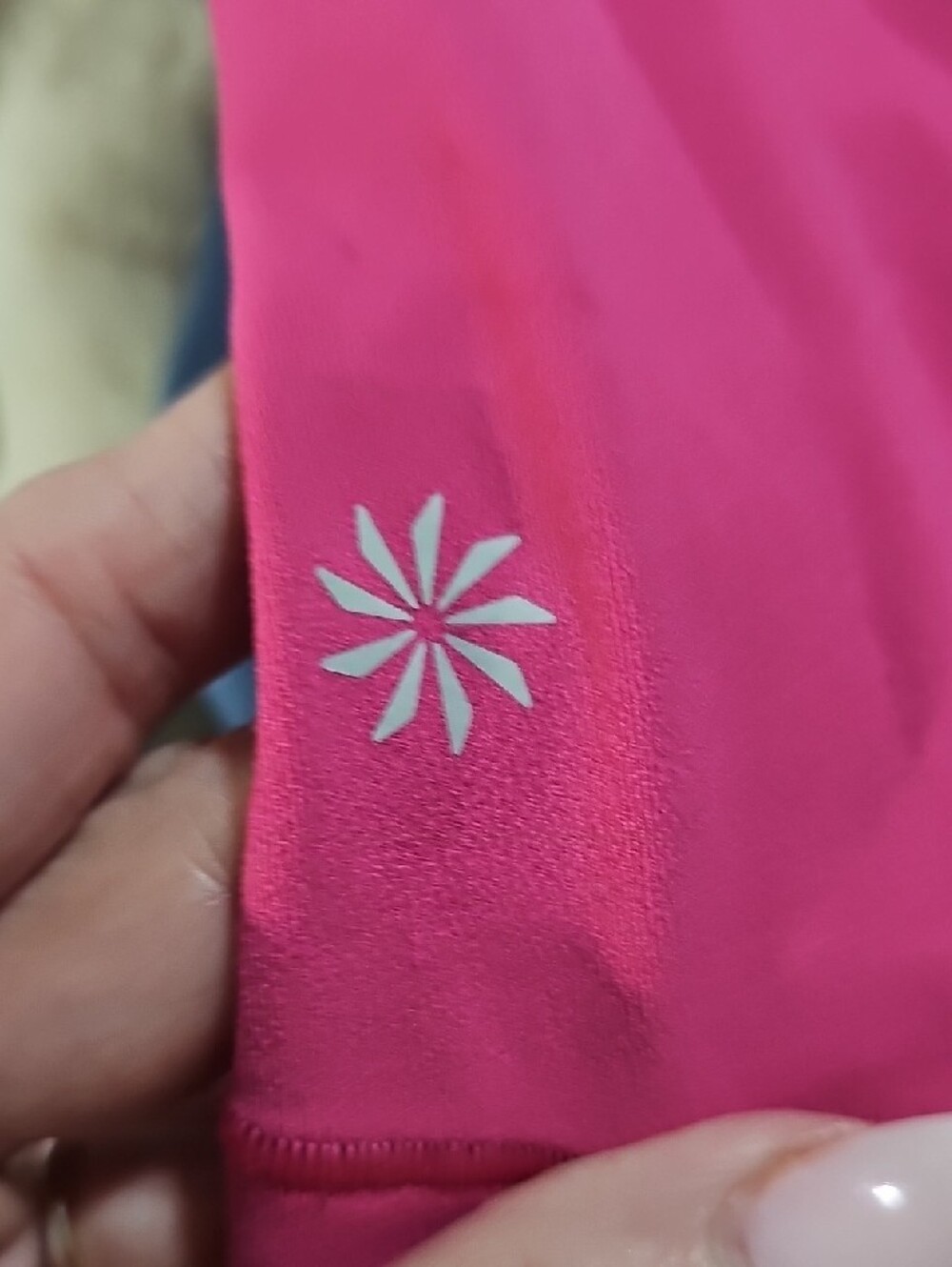 Athleta Bright Pink Wrap-Front Long Sleeve Top - Picture 3 of 3